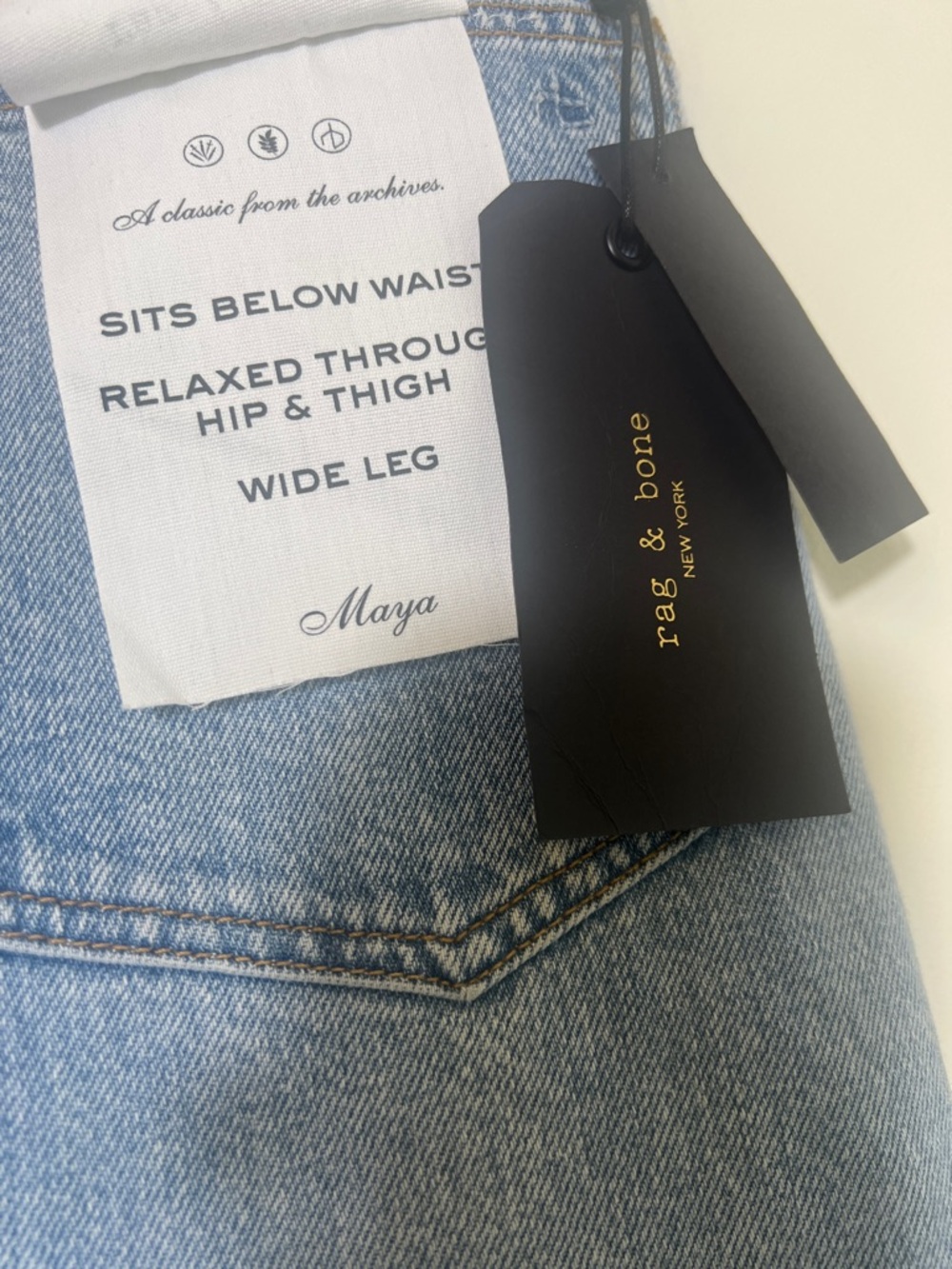 Rag & Bone Maya High-Rise Ankle Wide Leg Jeans - Picture 6 of 7